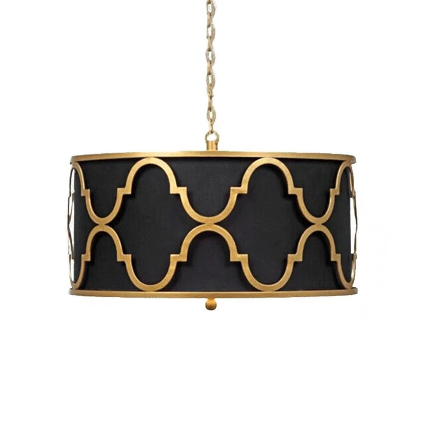 RETRO CHIC GOLD IRON PENDANT LIGHTS