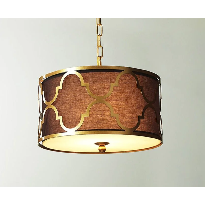 RETRO CHIC GOLD IRON PENDANT LIGHTS