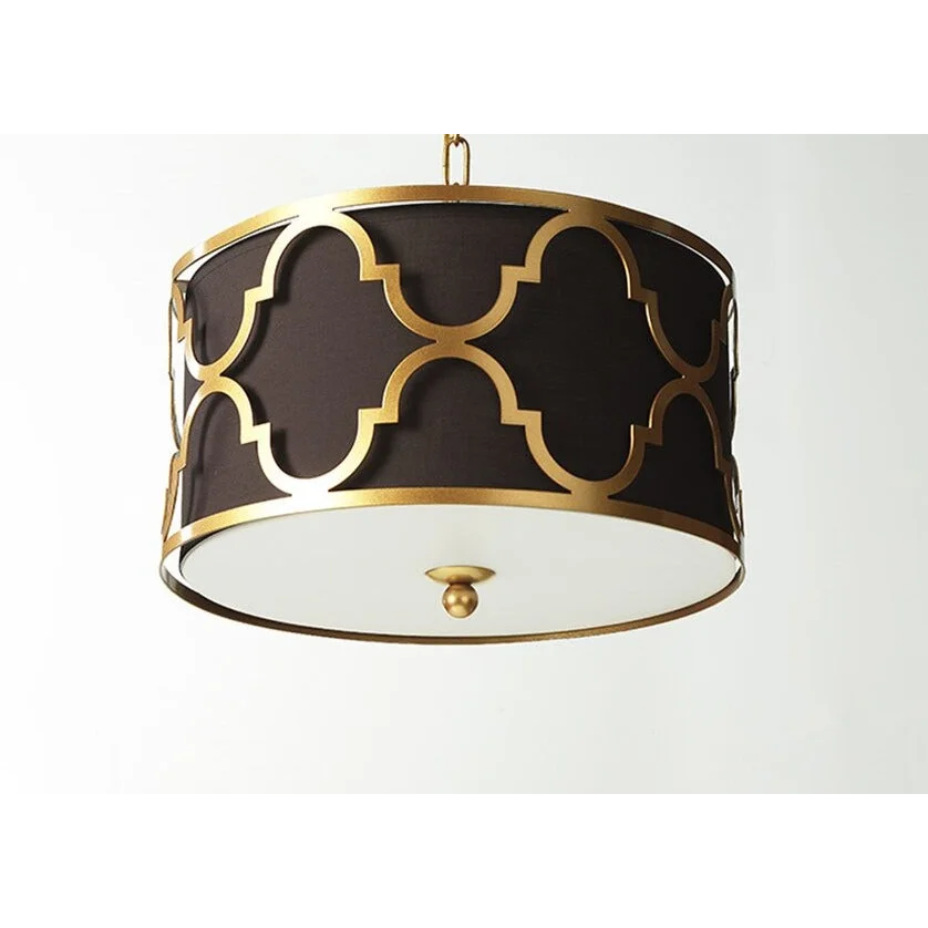 RETRO CHIC GOLD IRON PENDANT LIGHTS