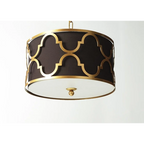 RETRO CHIC GOLD IRON PENDANT LIGHTS