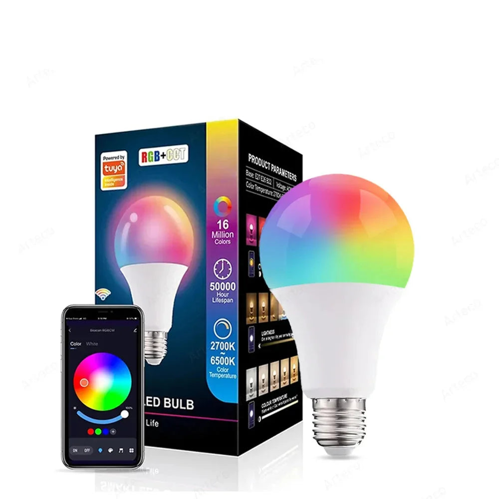 RGB+CW SMART LED BULB – 15W BLUETOOTH-CONTROLLED, DIMMABLE LIGHTING