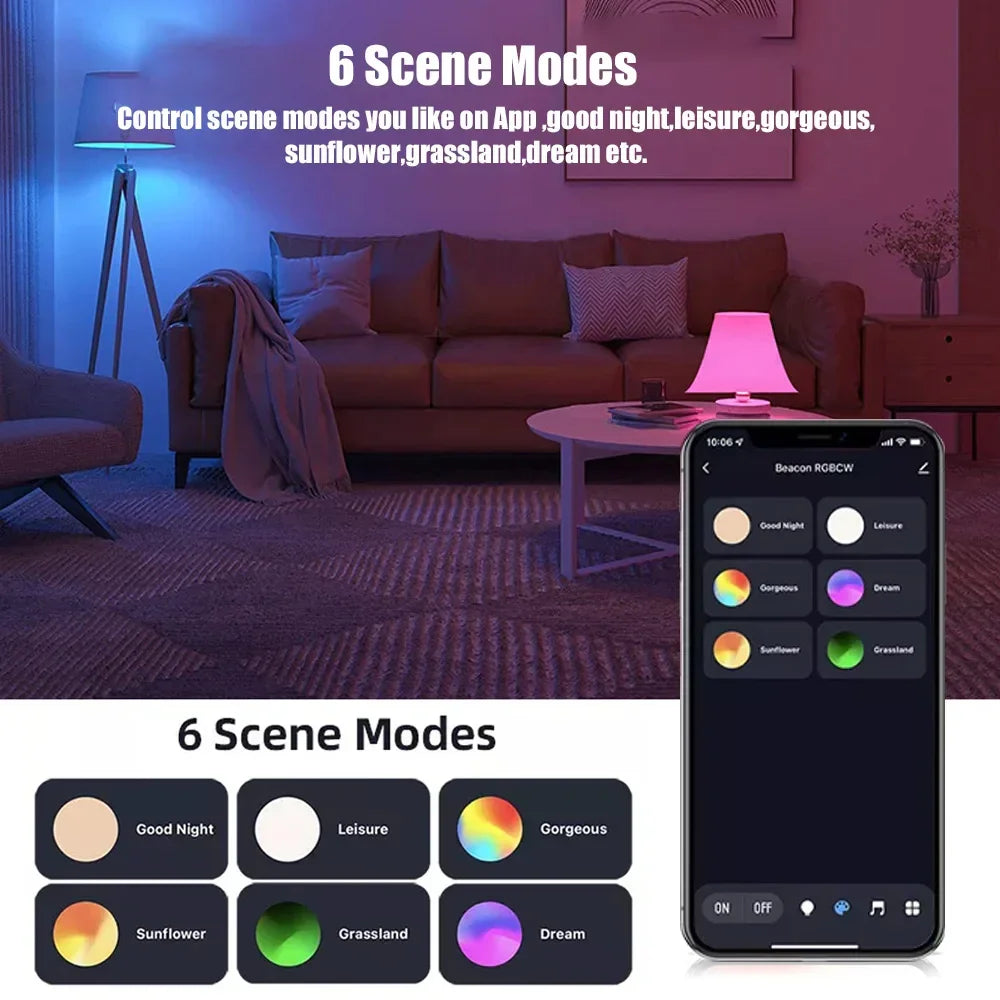 RGB+CW SMART LED BULB – 15W BLUETOOTH-CONTROLLED, DIMMABLE LIGHTING