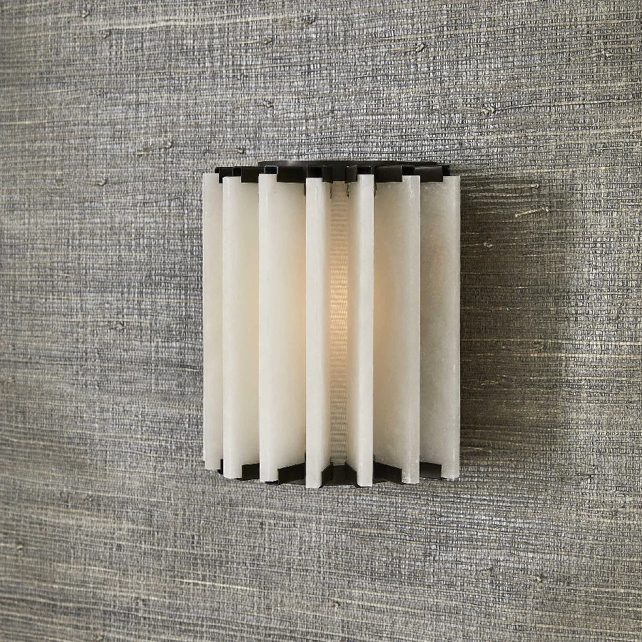RIBBED ALABASTER PANEL SCONCE | CLFAN831