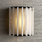 RIBBED ALABASTER PANEL SCONCE | CLFAN831
