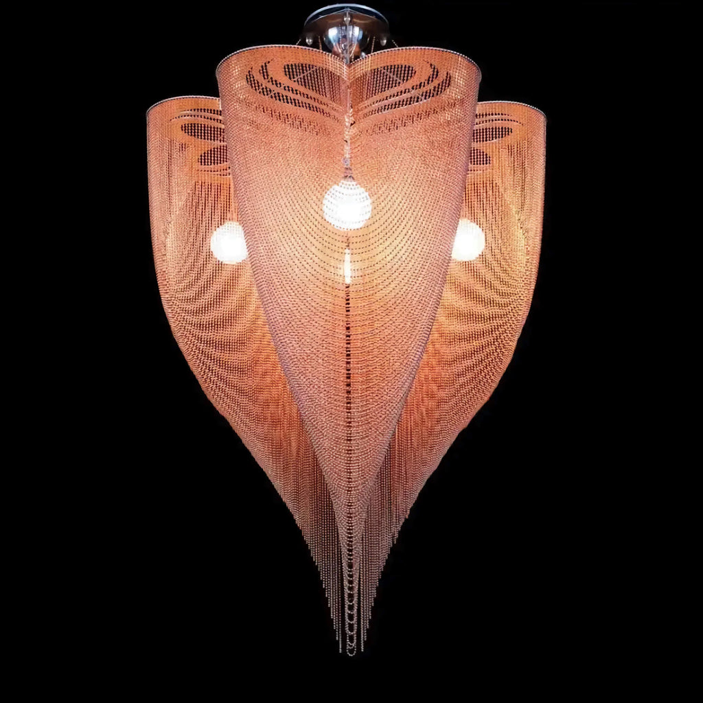 ROSE GOLD CLOVER MESH CHANDELIER | CLFT85200B