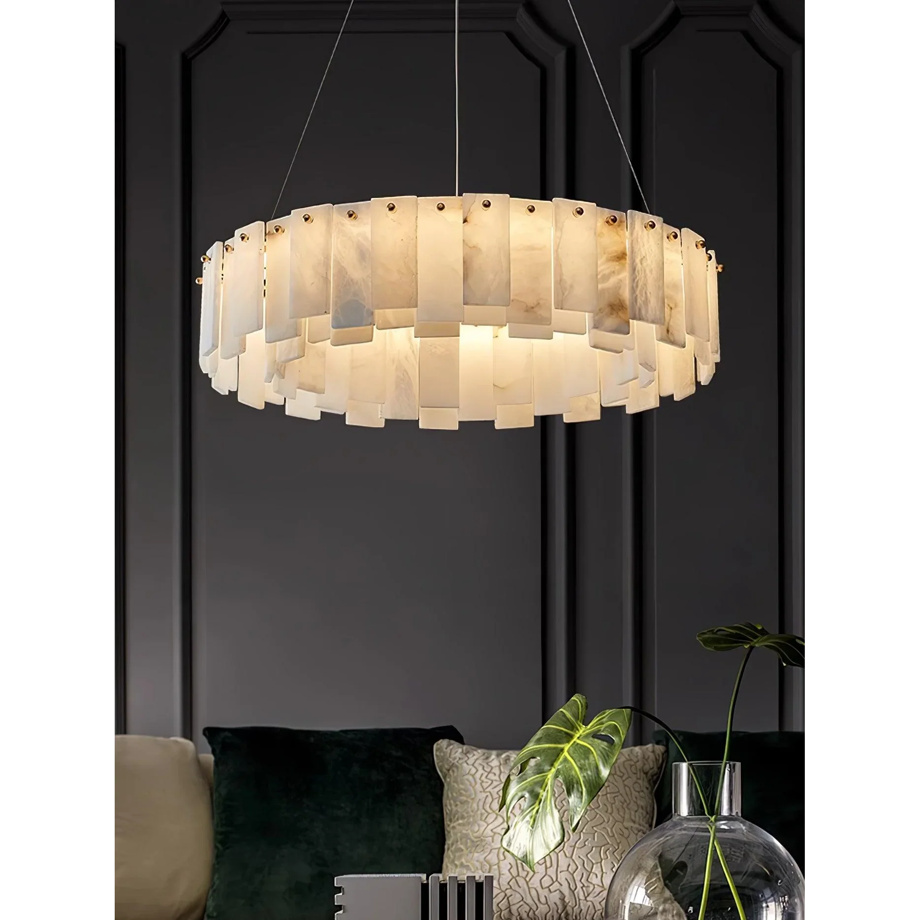 ROUND ALABASTER CHANDELIER | CLFRT0588