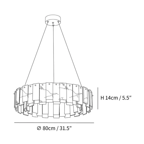 ROUND ALABASTER CHANDELIER | CLFRT0588