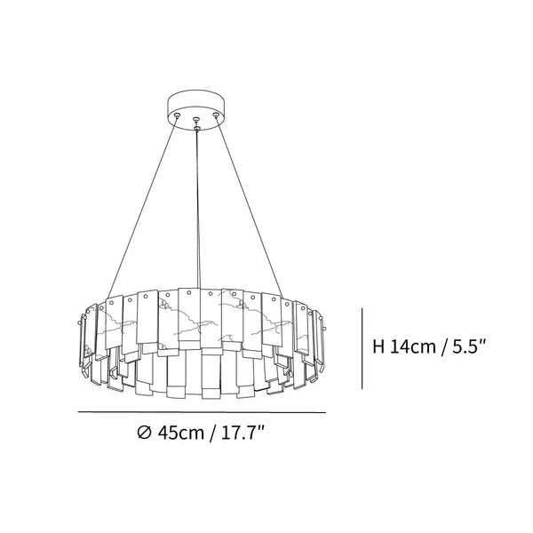 ROUND ALABASTER CHANDELIER | CLFRT0588