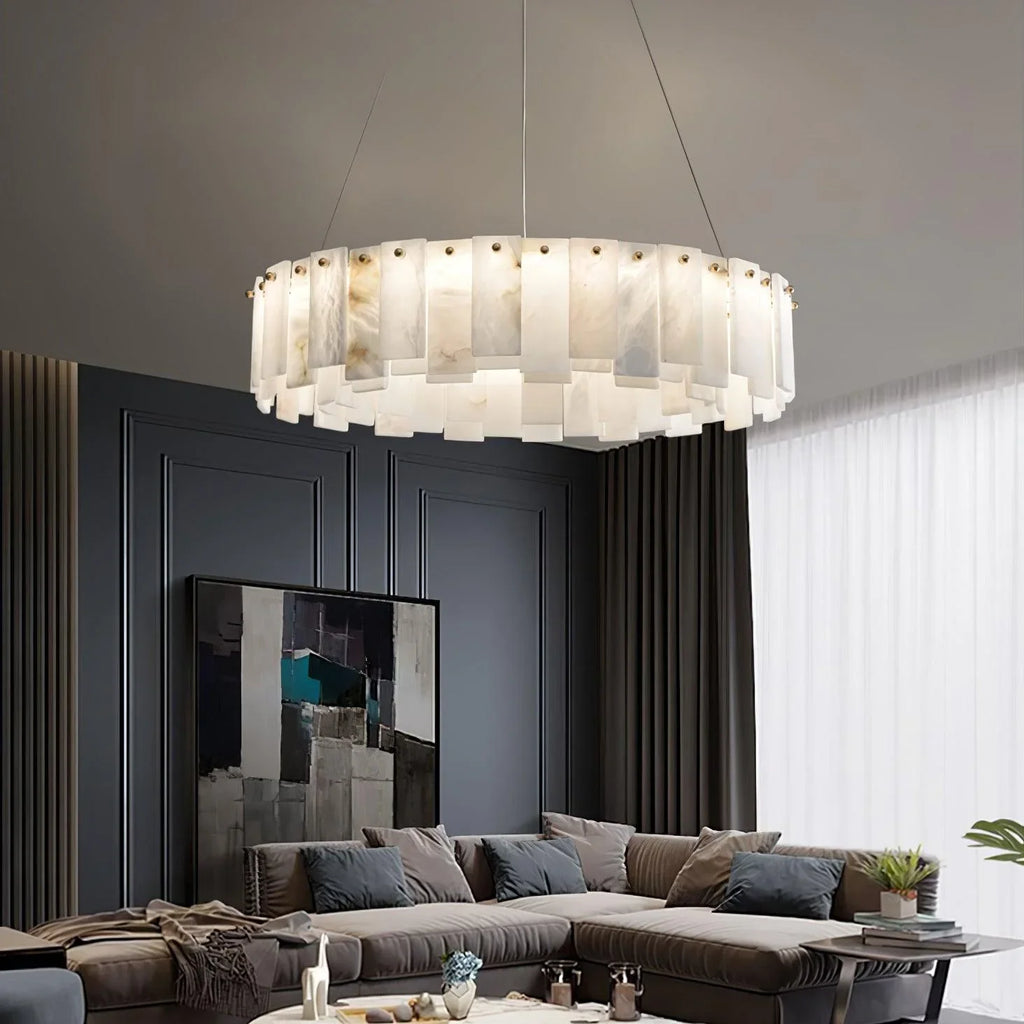 ROUND ALABASTER CHANDELIER | CLFRT0588