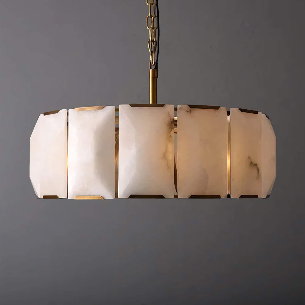 ROUND ALABASTER HALO CHANDELIER | CLPORH022