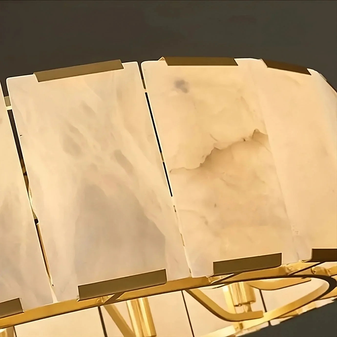 ROUND ALABASTER HALO CHANDELIER | CLPORH022