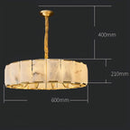 ROUND ALABASTER HALO CHANDELIER | CLPORH022