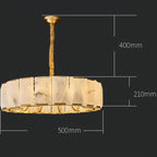 ROUND ALABASTER HALO CHANDELIER | CLPORH022