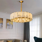 ROUND ALABASTER HALO CHANDELIER | CLPORH022