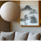 ROUND AUTHENTIC JAPANESE WASHI PAPER LANTERNS PENDANT LAMPS | CL03217