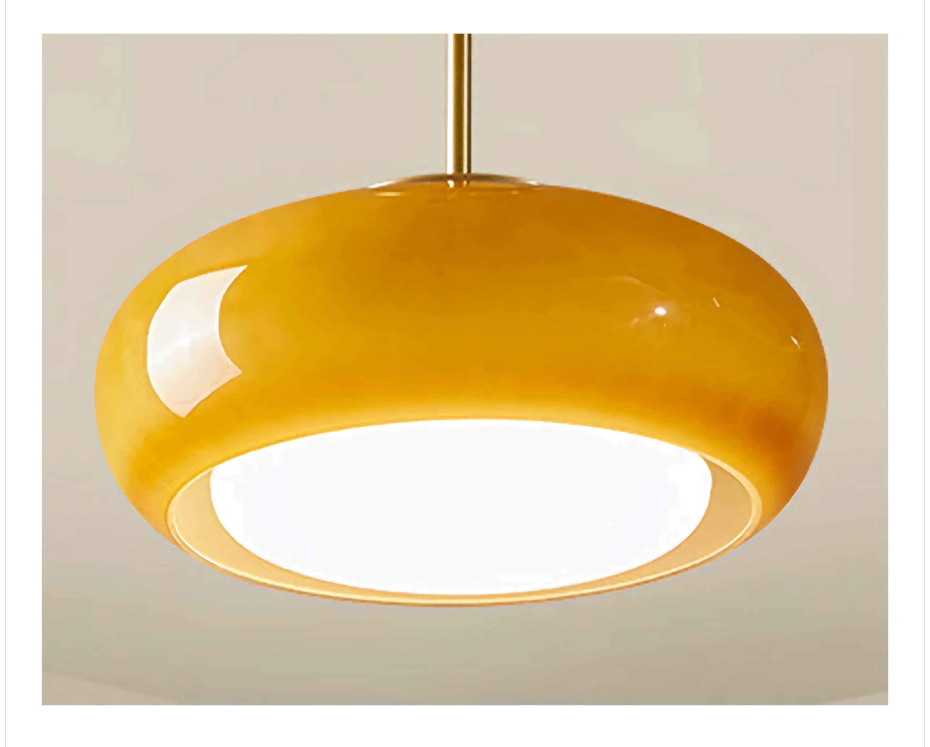 ROUND GLOSSY GLASS SEMI-FLUSH MOUNT | CLOR025A