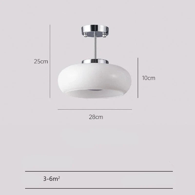 ROUND GLOSSY GLASS SEMI-FLUSH MOUNT | CLOR025A