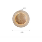 ROUND TRAVERTINE WOOD WALL LAMP | CLZL6980