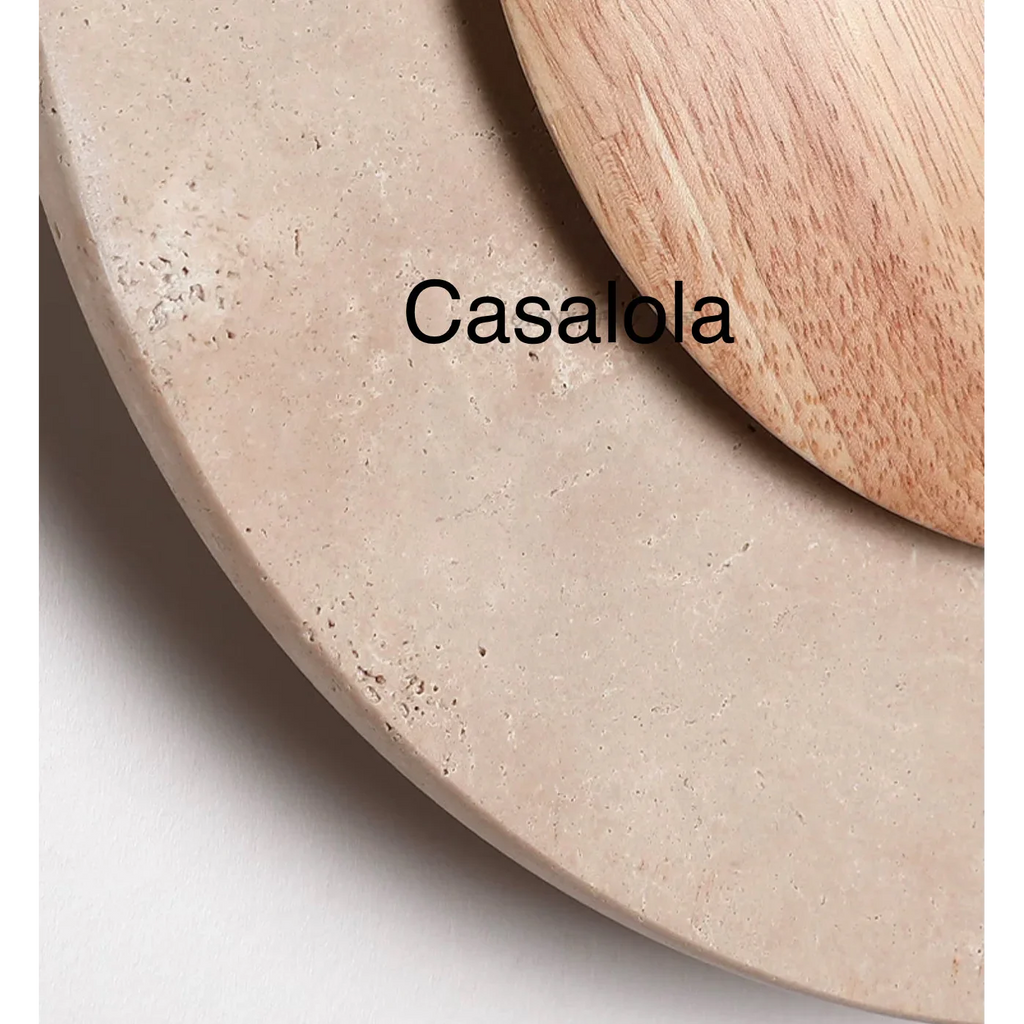 ROUND TRAVERTINE WOOD WALL LAMP | CLZL6980