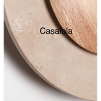 ROUND TRAVERTINE WOOD WALL LAMP | CLZL6980