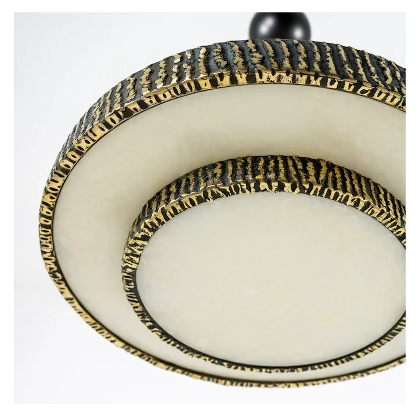 ROUND VINTAGE ALABASTER CHANDELIER | clbxzq04s