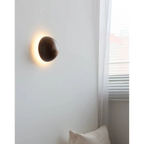 ROUND WALNUT DOME WALL LAMP | CLBV58502