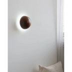 ROUND WALNUT DOME WALL LAMP | CLBV58502