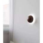 ROUND WALNUT DOME WALL LAMP | CLBV58502