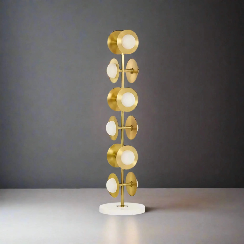 SCULPTURAL ALABASTER & BRASS FLOOR LAMP | CLHNP025A