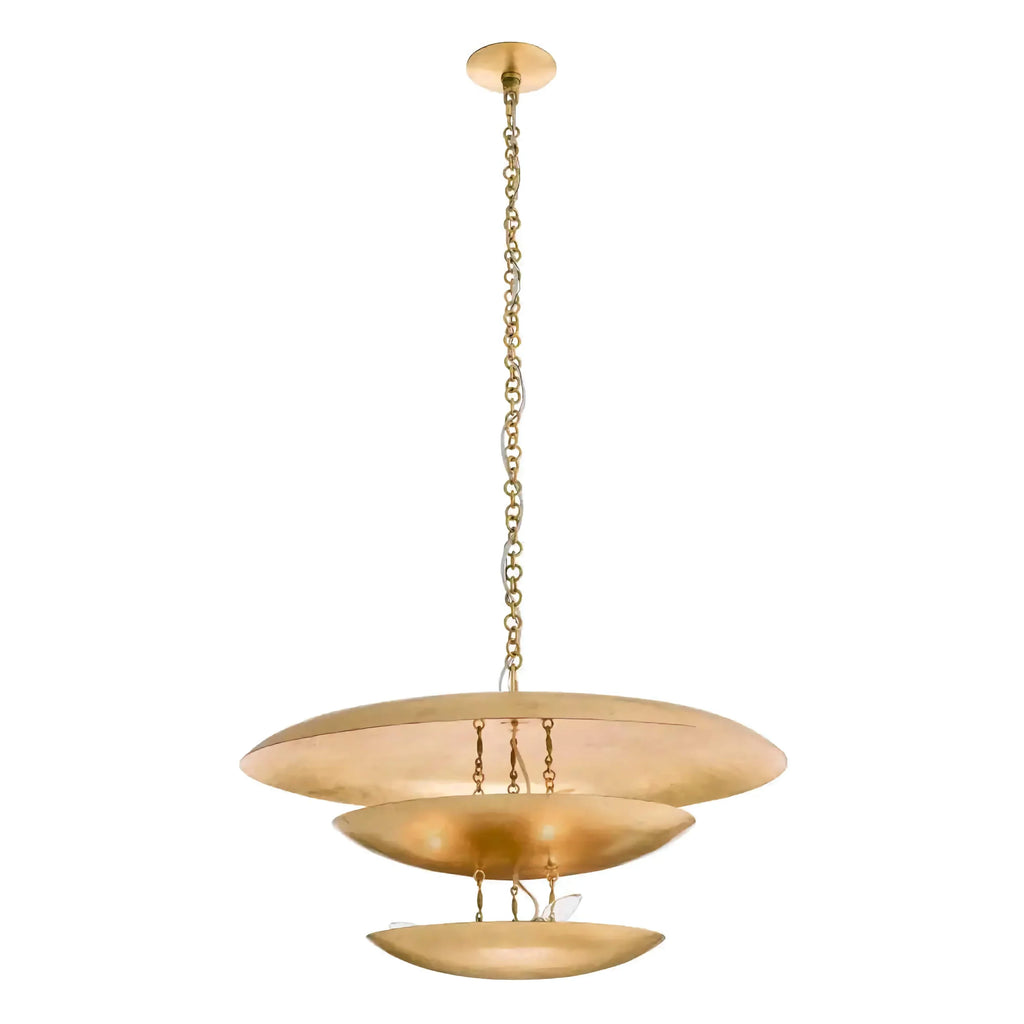 SCULPTURAL GOLD TIERED CHANDELIER | CLIS0960