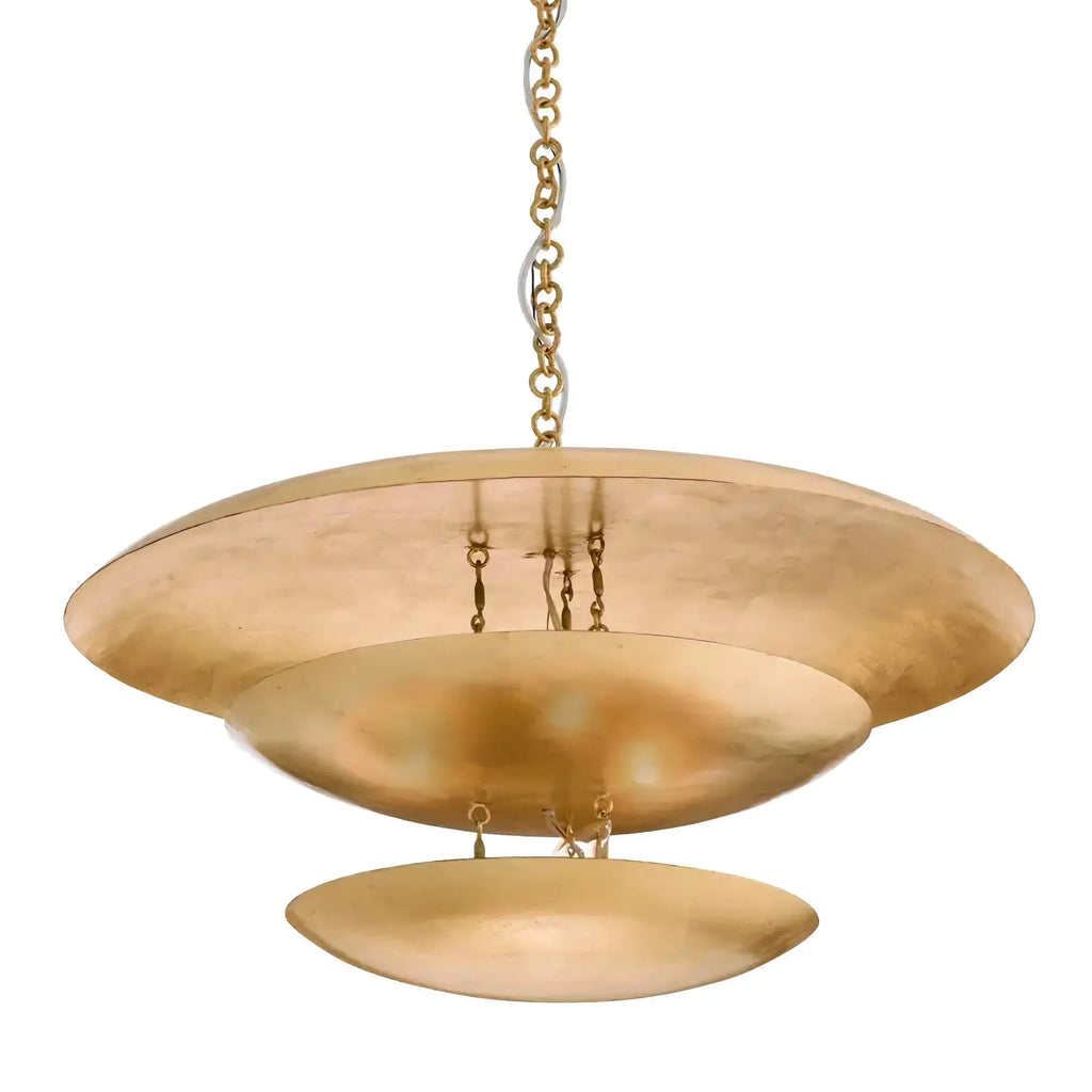 SCULPTURAL GOLD TIERED CHANDELIER | CLIS0960