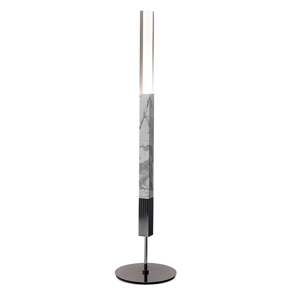SCULPTURAL MARBLE TORCHIERE FLOOR LAMP | CLJVIS014