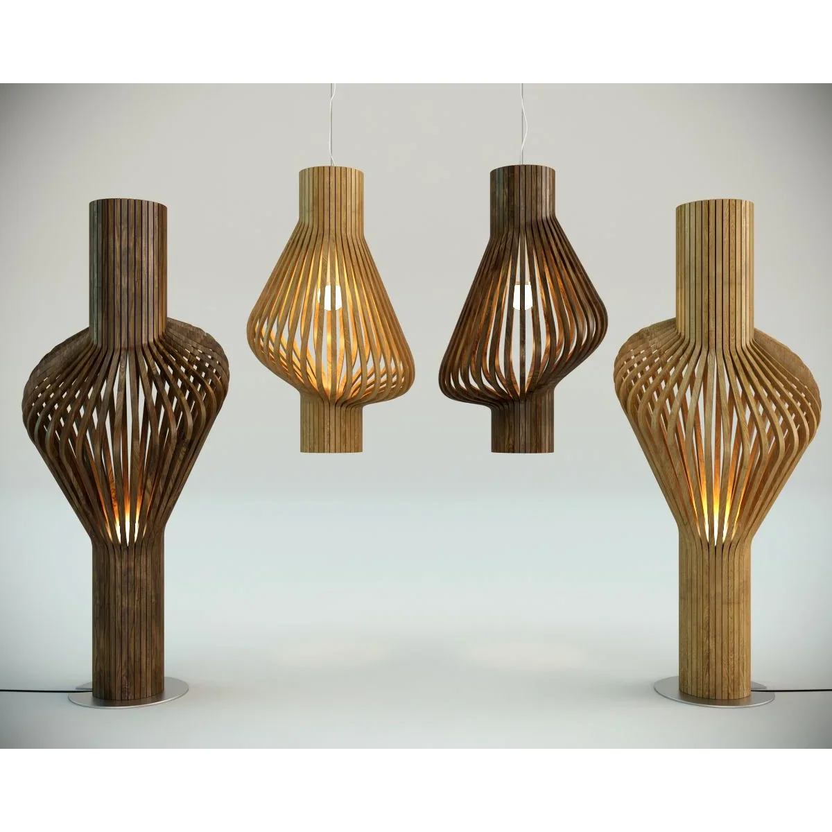 SERENITY WOODEN SERIES FLOOR LAMPS | SERIES 879952V1