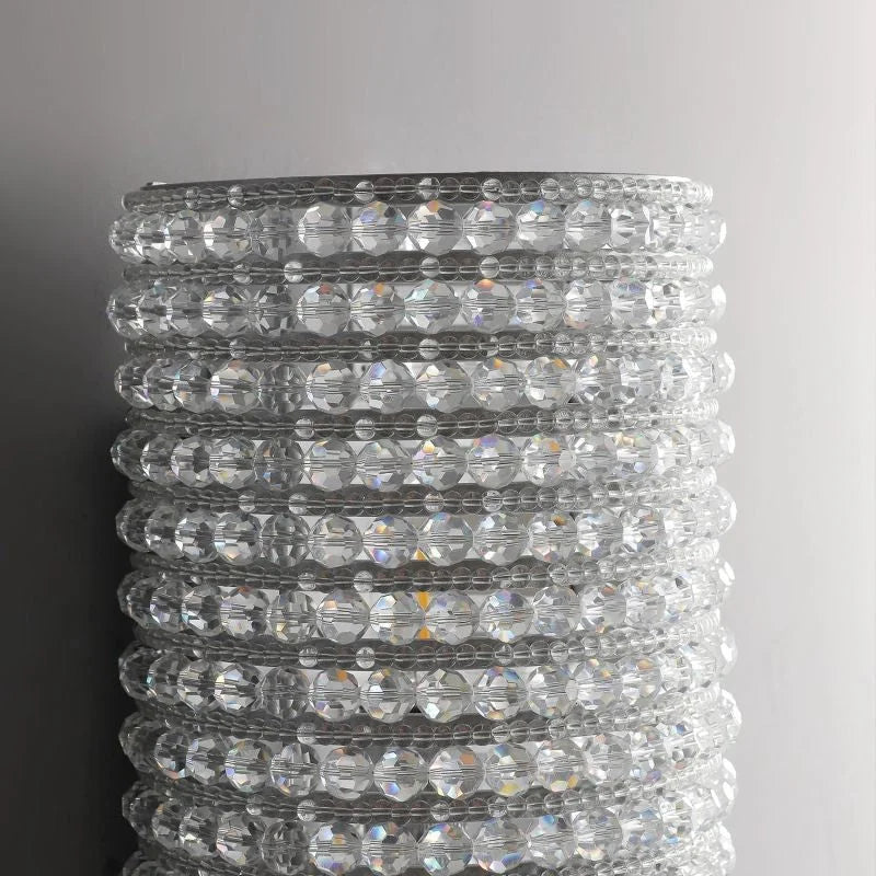 SILVER CRYSTAL BEADS WALL SCONCES | CLSC0951WS