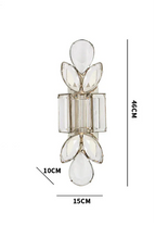 SILVER LARGE CRYSTAL WALL SCONCE | CLPFTL085S