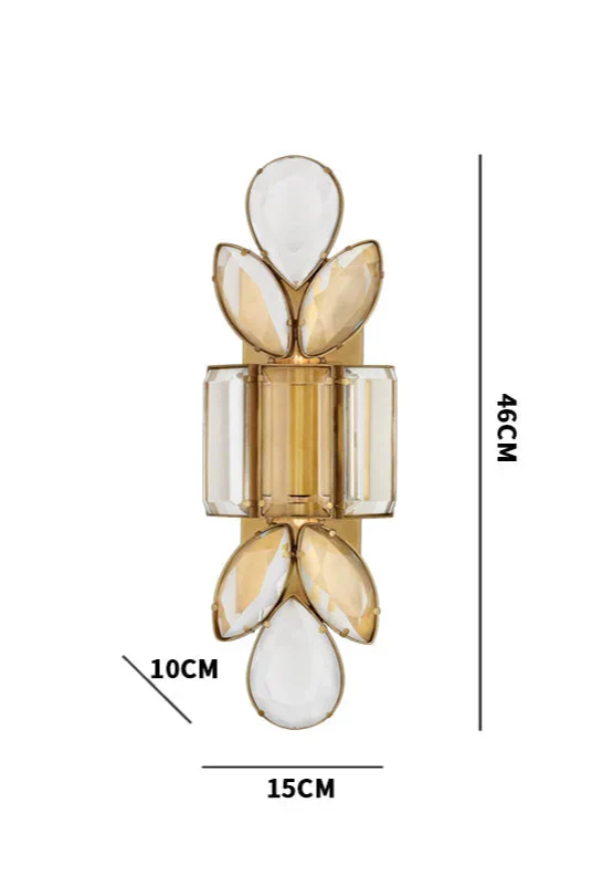 SILVER LARGE CRYSTAL WALL SCONCE | CLPFTL085S