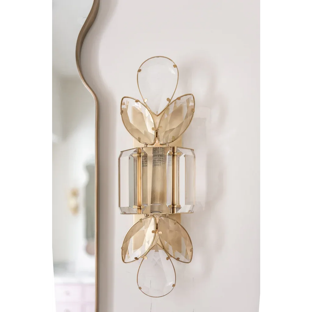 SILVER LARGE CRYSTAL WALL SCONCE | CLPFTL085S