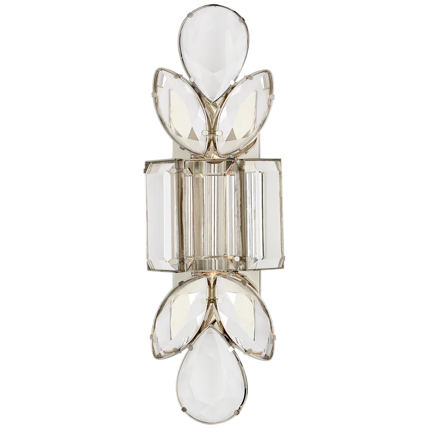 SILVER LARGE CRYSTAL WALL SCONCE | CLPFTL085S