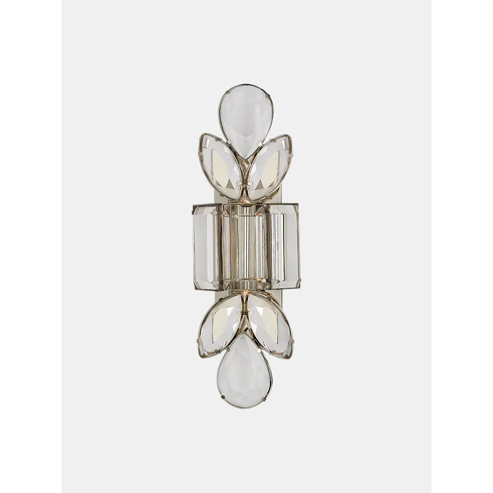 SILVER LARGE CRYSTAL WALL SCONCE | CLPFTL085S
