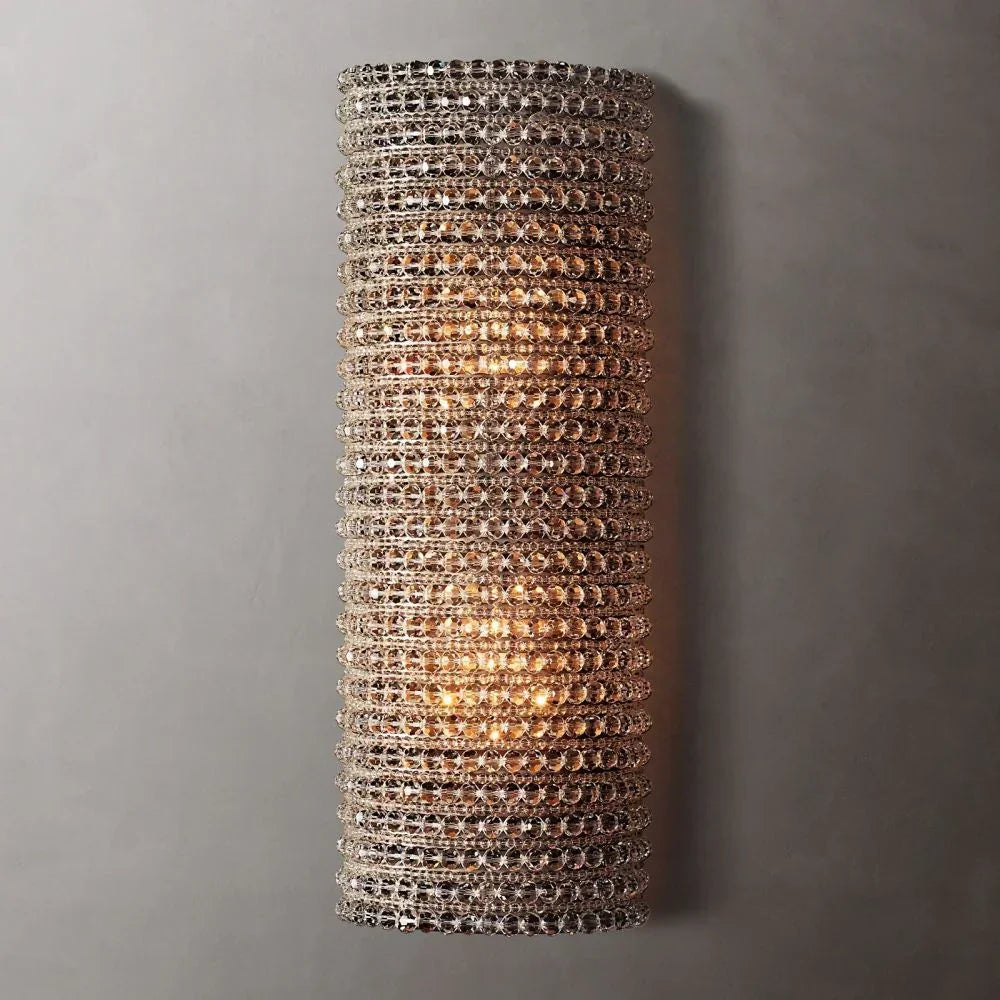 SMOKED Amber CRYSTAL Beads WALL SCONCES | CLSC0951W