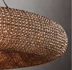 SMOKED Amber CRYSTAL Beads WALL SCONCES | CLSC0951W