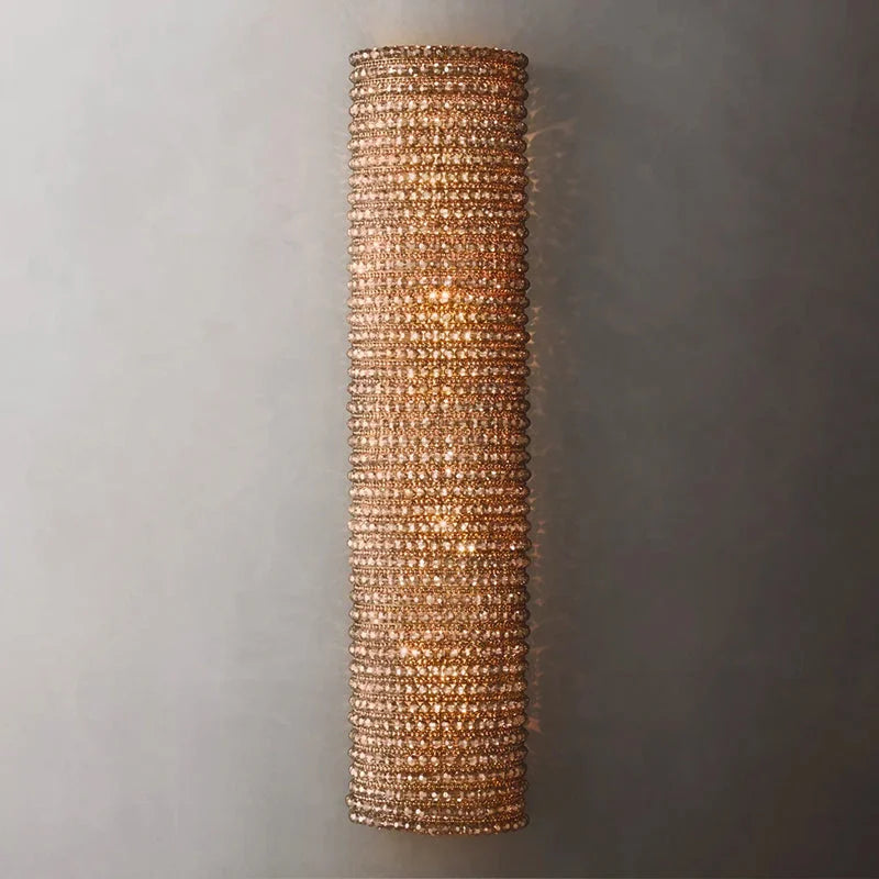 SMOKED Amber CRYSTAL Beads WALL SCONCES | CLSC0951W