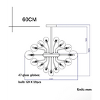 SMOKED AND CLEAR GLASS CHANDELIER | CLSFAZK09