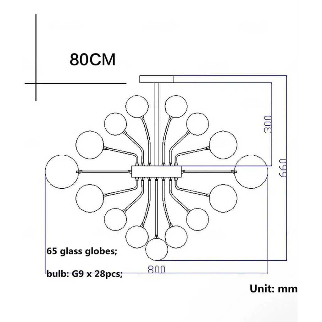 SMOKED AND CLEAR GLASS CHANDELIER | CLSFAZK09