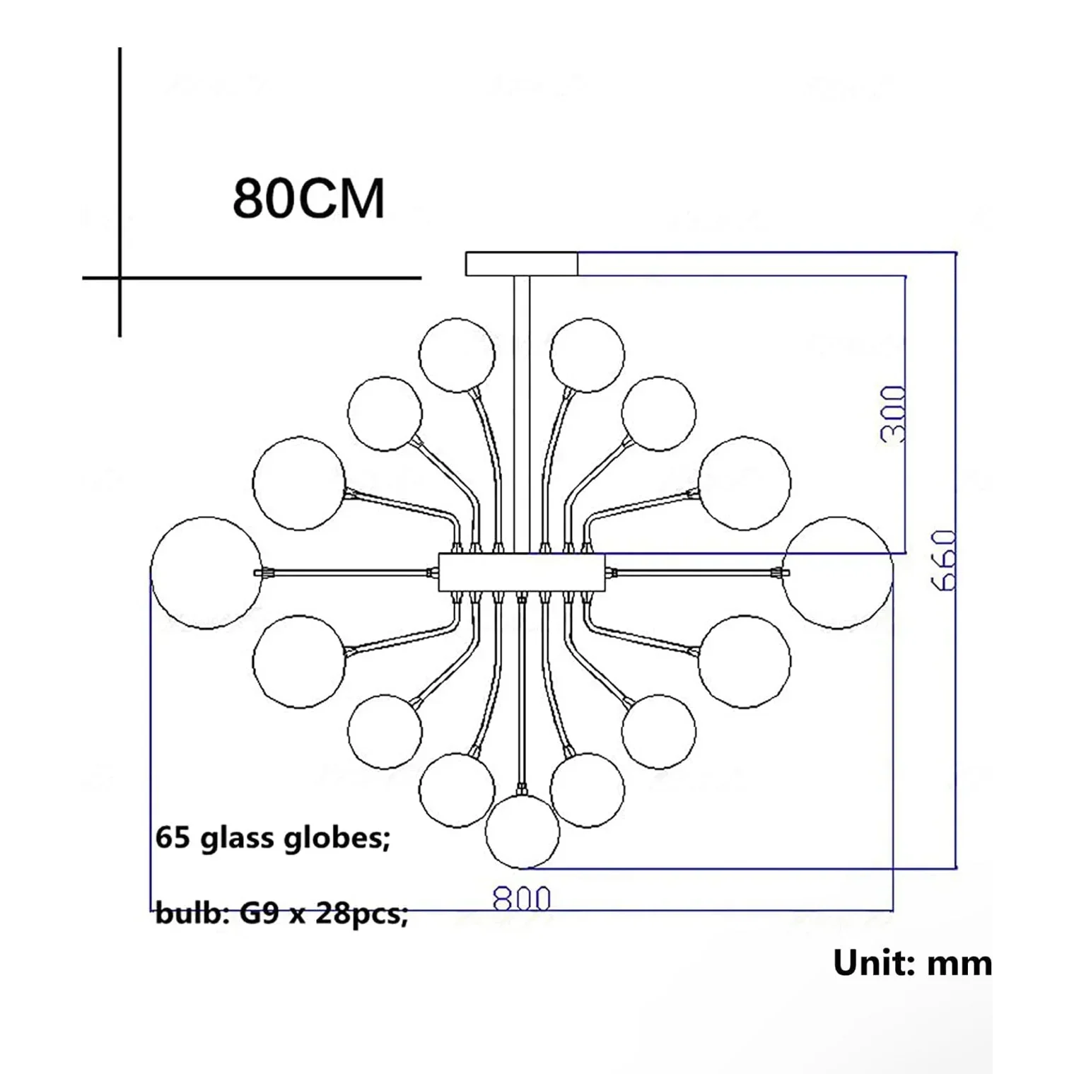 SMOKED AND CLEAR GLASS CHANDELIER | CLSFAZK09