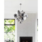 SMOKED AND CLEAR GLASS CHANDELIER | CLSFAZK09