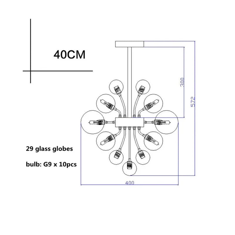 SMOKED AND CLEAR GLASS CHANDELIER | CLSFAZK09