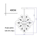 SMOKED AND CLEAR GLASS CHANDELIER | CLSFAZK09