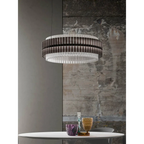 SMOKED GLASS DRUM CHANDELIER | CLFB02550