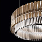 SMOKED GLASS DRUM CHANDELIER | CLFB02550